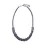 Beaded knit collar necklace by Milena Zu